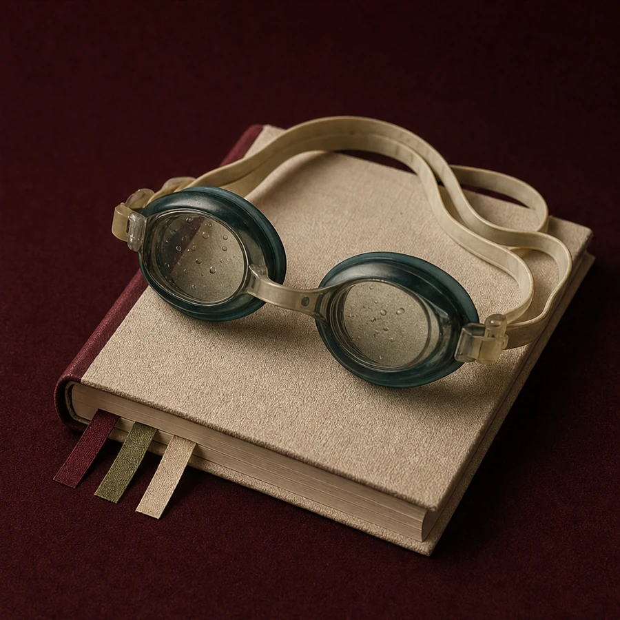 Imagined swimming goggles on a notebook: a material metaphor for giving agent work separate lanes